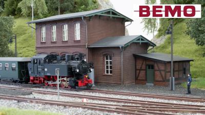 Neue Ausstellungsanlage Sachsen der Firma Bemo in H0e Modelleisenbahn