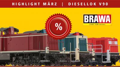 BRAWA Highlight März 2026 Diesellok DB V 90 H0