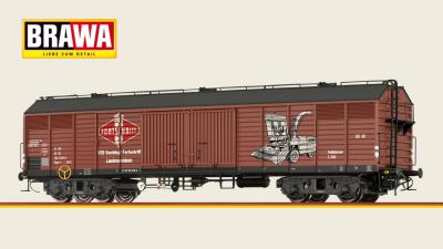 BRAWA Modelleisenbahn Neuheiten H0 Gedeckter Güterwagen Gags-v Fortschritt DR Artikel 50411