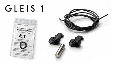 GLEIS 1 stromführende Magnetkupplung, Bausatz für die Modellbahn Spur N