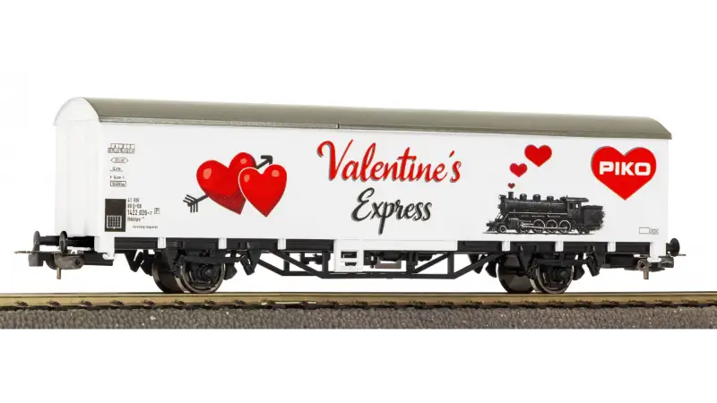 PIKO Sonderwagen gedeckter Güterwagen Bedruckung Valentinstag limitiert