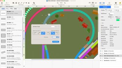 Gleisplanung für macOS RailModeller Pro KATO Unitrack Planungssoftware