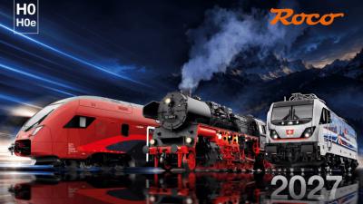 Roco Modelleisenbahn Neuheiten H0 H0e für 2027 Railjet, Dampflok, Elektrolok
