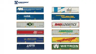 SUDEXPRESS Wechselbehälter Container 1:87 H0 LKW WALTER ekol MARS Logistics und mehr
