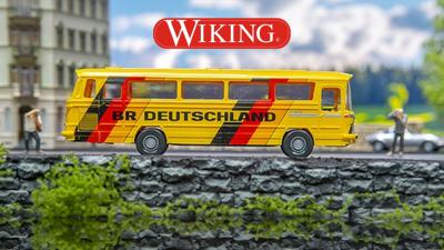 WIKING Merzedes-Benz O 302 Deutscher Mannschaftbus im Modell 1:87 H0