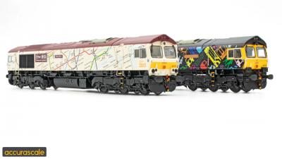 accurascale Modelle Diesellokomotiven Class 66 Londoner U-Bahn H0 1:87
