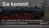 Schnellzug-Dampflokomotive 01 066 in Freilassing