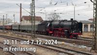 Dampf-Sonderzug aus Nördlingen in Freilassing Christkindlmarkt Salzburg