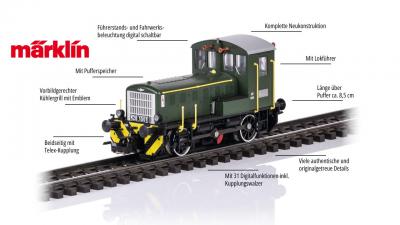Märklin MAV 28.1001 H0 Diesellokomotive Werkslok in Györ Neuheit 2026