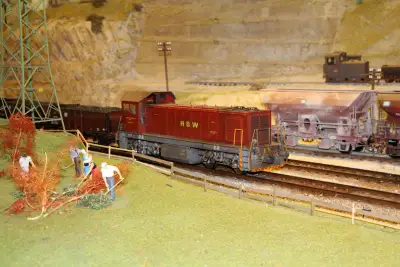 Automobilmuseum EFA mobile Zeiten Amerang Modelleisenbahn in Spur II Diesellok