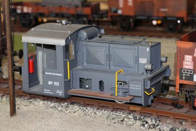 Automobilmuseum EFA mobile Zeiten Amerang Modelleisenbahn in Spur II Köf II grau