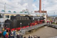 Schnellzug-Dampflokomotive 01 180 auf der Drehscheibe der Lokwelt Freilassing - Tender