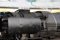 Schnellzug-Dampflokomotive 01 180 auf der Drehscheibe der Lokwelt Freilassing - Dampf und Rauch