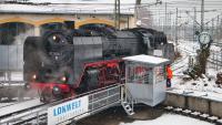 Schnellzug-Dampflokomotive 01 066 mit einem Sonderzug in Freilassing