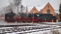 Schnellzug-Dampflokomotive 01 066 mit einem Sonderzug in Freilassing