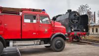 Die Dampflokomotive 01 066 mit einem Sonderzug in Freilassing