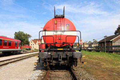 DB Netz Notfalltechnik Ausbildungszug Gefahrgut Freilassing Kesselwagen Bühne Leckagewagen