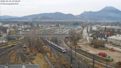 Bahnhof Freilassing Webcam BRB Flirt 1 Regionalzug