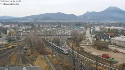 Bahnhof Freilassing Webcam BRB Flirt 1 Regionalzug