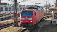 Elektrolokomotive Deutsche Bahn DB 185 084-1 in Freilassing Baureihe 185