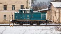 Diesel Rangierlokomotive DB 261 687-8 in Freilassing in ozeanblau-beige