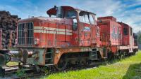 Rostende Diesellokomotiven im Lokpark Ampflwang in Oberösterreich