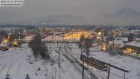 Bahnhof Freilassing Webcam Live Zug der BRB nach Bad Reichenhall