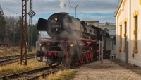 Sonderzug Dampflokomotive BEM 001 180-9 Freilassing Lokschuppen