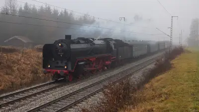 Dampflokomotive 01 066 Sonderzug Christkindlmarkt Teisendorf