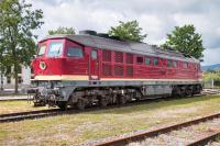 Diesellokomotive DR 132 068 an der Lokwelt Freilassing