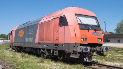 Diesellokomotive RTS 2016 905 am ehemaligen Betriebswerk Freilassing
