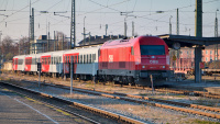 Diesellokomotive ÖBB 2016 077 Bahnhof Freilassing