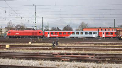 Diesellok ÖBB 2016 063-7 CityShuttle Bahnhof Freilassing