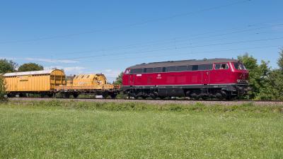 Diesellokomotive HFW Wiebe 215 018-3 Bauzug bei Ainring