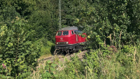 Diesellokomotive HFW 215 023-3 Gleisbauzug Strass