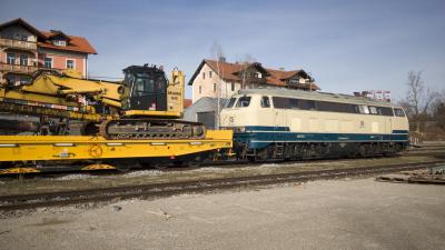 Diesellokomotive DB Baureihe 218 RP 218 447-1 in Freilassing
