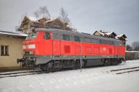 Diesellokomotive DB 218 422 am ehemaligen Betriebswerk Freilassing