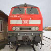 Diesellokomotive DB 218 422 am ehemaligen Betriebswerk Freilassing