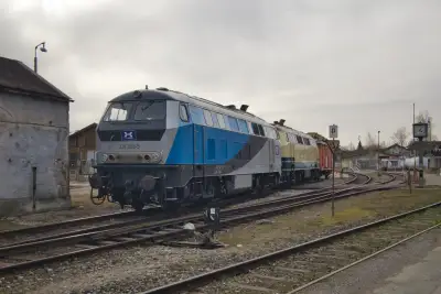 Diesellokomotiven der Baureihe 218 in Freilassing