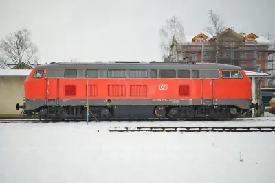 Diesellokomotive DB 218 422 am ehemaligen Betriebswerk Freilassing