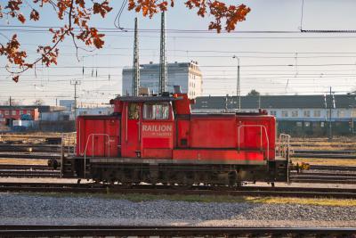 Diesellokomotive Rangierlok Railion 363 218-9 Bahnhof Freilassing