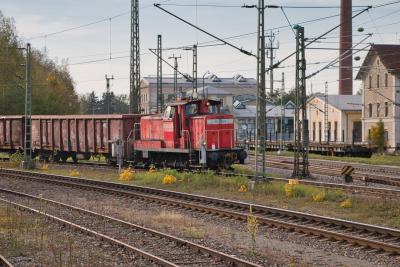 DB 363 218-9 Diesellokomotive Rangierlok Bahnhof Freilassing
