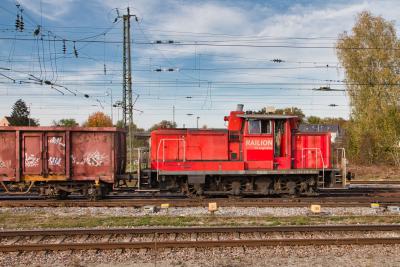 Rangierlok DB 363 218-9 Diesellokomotive Bahnhof Freilassing