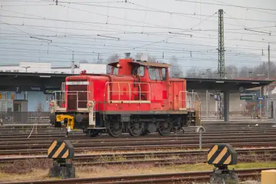 Rangierlokomotive Diesellokomotive V 60 DB 362 598-5 Bahnhof Freilassing