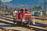 RAILION 363 218-9 Diesellokomotive Bahnhof Freilassing