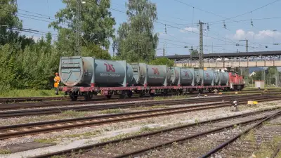 Müllzug ZAS Diesellokomotive V 90 DB 294 Rangieren Freilassing