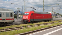 DB 101 049-5 Elektrolokomotive Bahnhof Freilassing Königssee Express