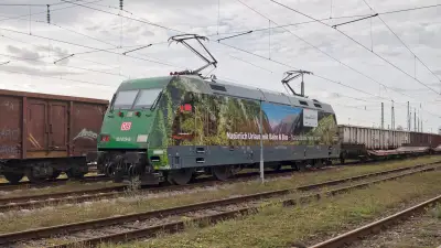 Elektrolokomotive DB 101 019-8 in Freilassing Bahnhof