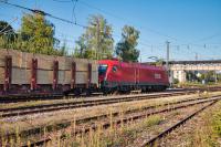 Holz-Zug, gezogen von 1016 031 der ÖBB