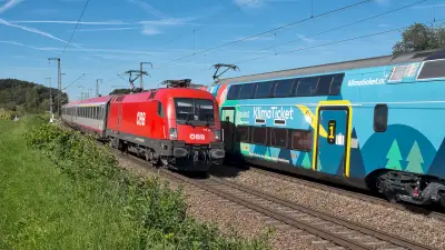 Elektrolokomotive ÖBB Taurus 1116 060 Westbahn KlimaTicket Niederstrass